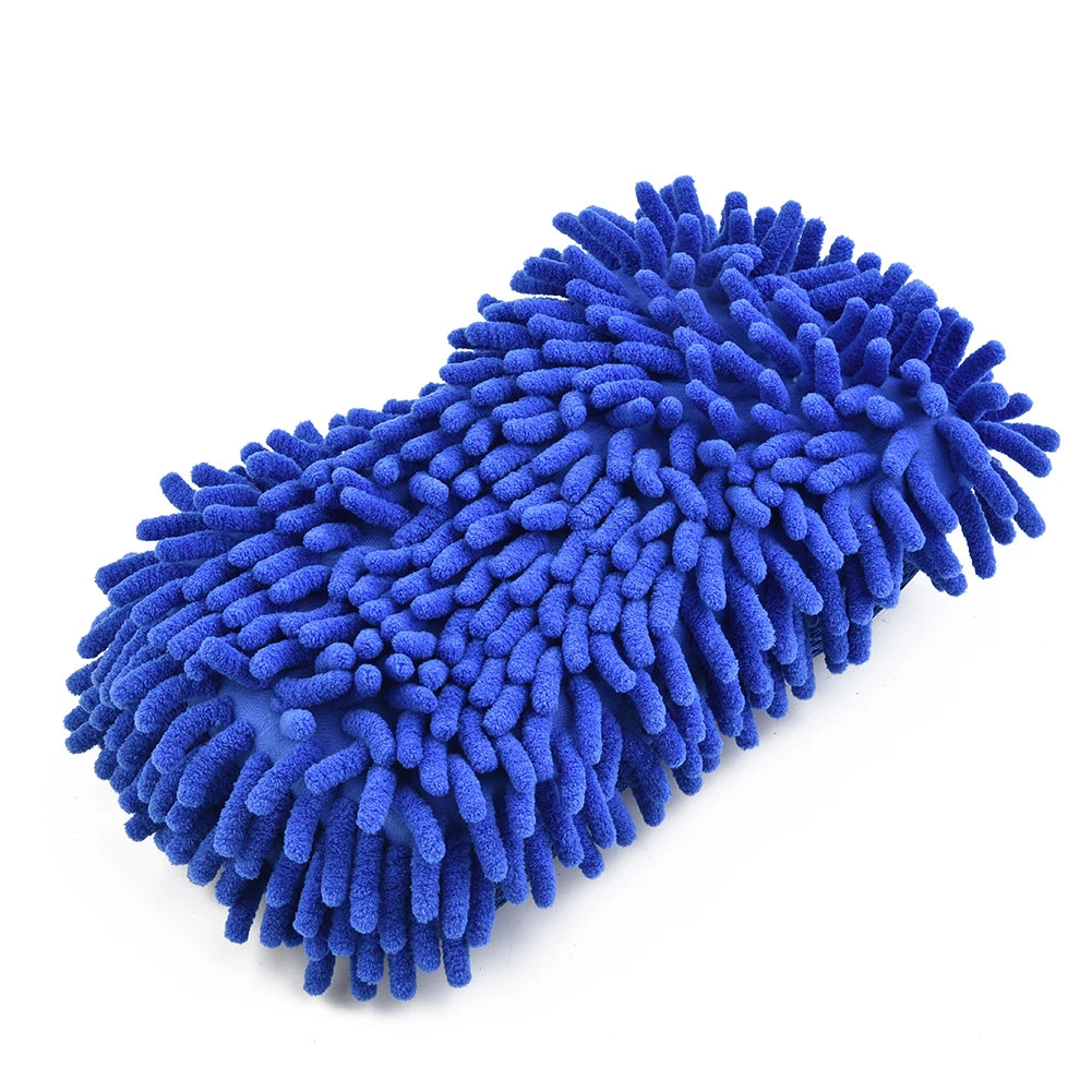 Car Wash Glove - Microfiber Chenille Sponge for Care Washing, Detailing Brush Pad, Multifunction Cleaning Tool, 1 Piece