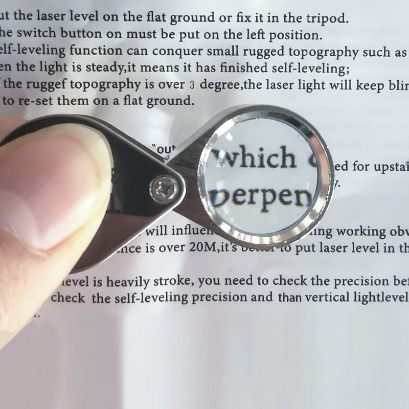 10x20x 30x Jewelry Magnifying Glass Pocket Folding Loupe | Mini Diamond Lupa Lens Triplet Eye Glass Tool | Reading Glasses