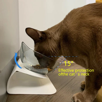 Non-Slip Double Cat and Dog Bowl with Stand – Pet Feeding Bowl for Cats and Dogs, Food and Water Feeder