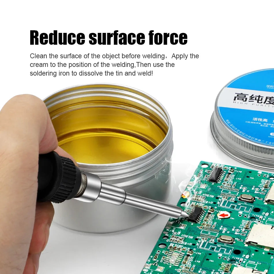 High Purity Rosin Soldering Flux: Lead-free Electric Soldering Iron Repair Welding Paste - Essential for Welding and Repair Jobs