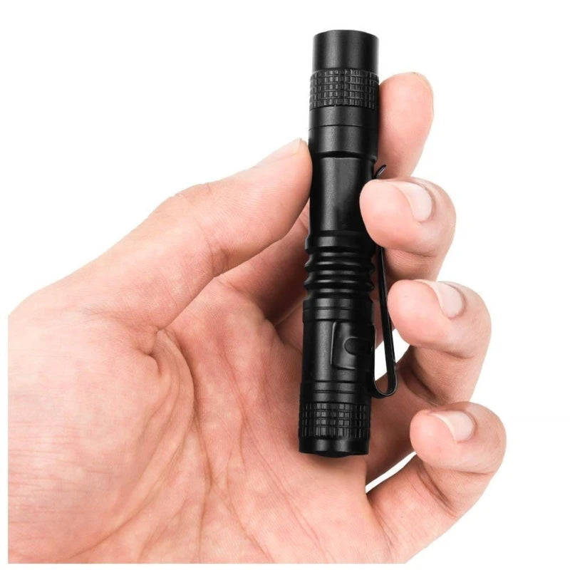 Mini Portable LED Pen Light - Ultra Bright Handheld Flashlight for Camping, Outdoor Emergency - High Lumens Linterna Torch