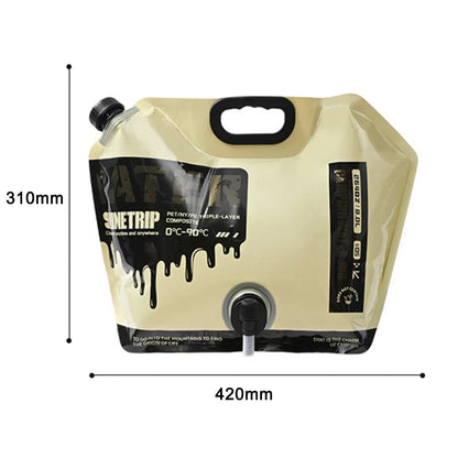 8L Portable Folding Water Bag - Water Container Jug Bottle Pouch with Handle for Outdoor Travel Camping - Camping Supplies