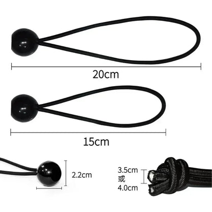 10/20pcs Bungee Ball Cord Ends: Elastic Rope Ties for Tarps, Canvas Tarpaulins, Flagpoles - Camping Tent & Boat Pole Accessories