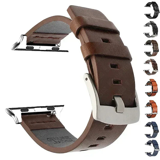 High-Quality Leather Strap for Apple Watch Ultra 2 - Compatible with 49mm, 45mm, 41mm, 44mm, 40mm, and IWatch Series 6, SE, 5, 4