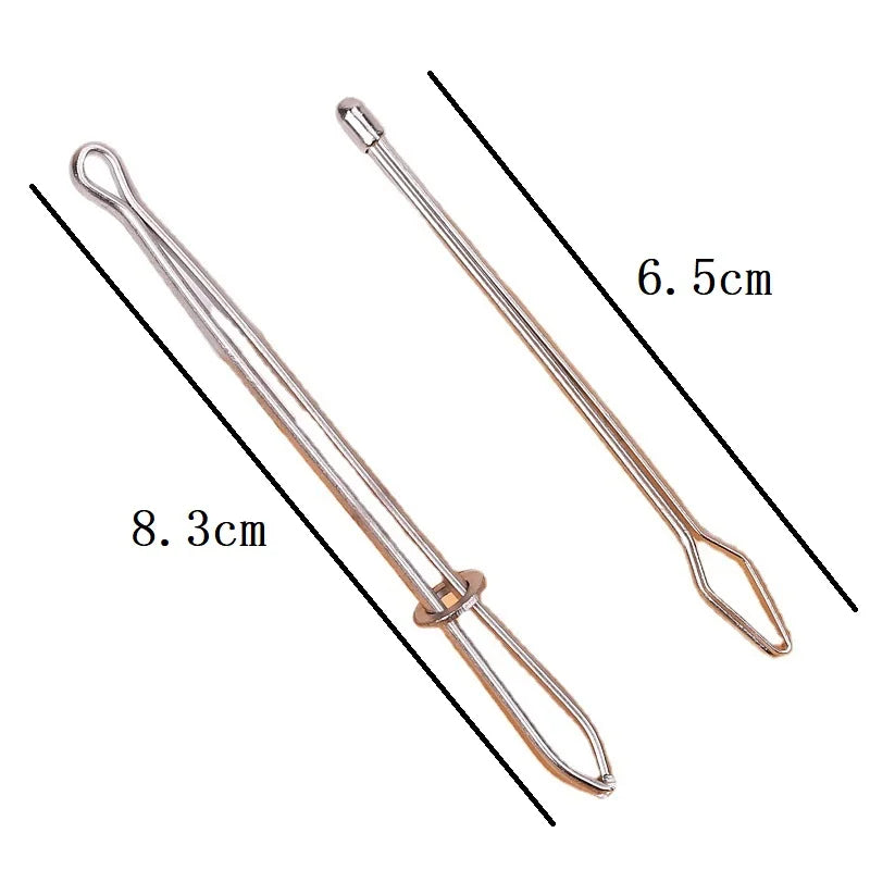 Elastic Metal Drawstring Rope Threaders: DIY Sewing Accessories - Self-Locking Tweezer Clip for Elastic Cord Rope Threading