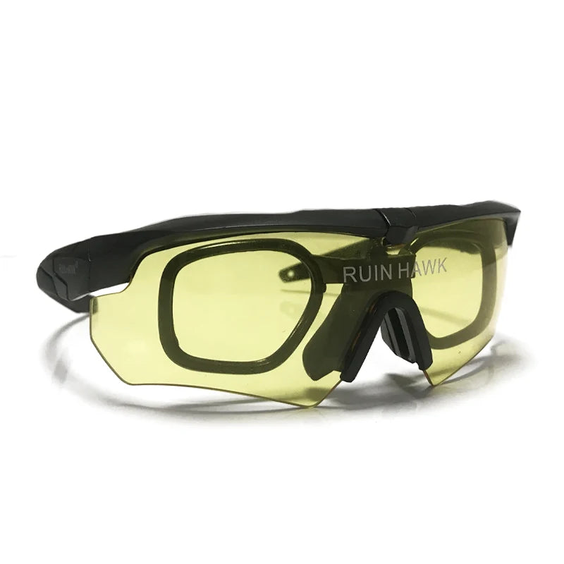 Military Tactical Glasses - Sports Sunglasses for Mountain Biking, Hunting, Air Gun Shooting, Outdoor Protective Eyewear