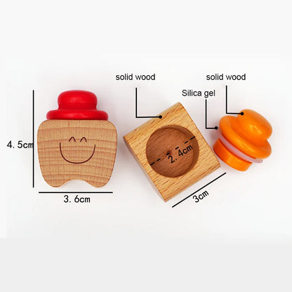 Baby Wood Tooth Box Organizer | Milk Teeth Storage & Souvenir Keepsake | Collect Teeth & Umbilical Cord | Baby Gifts