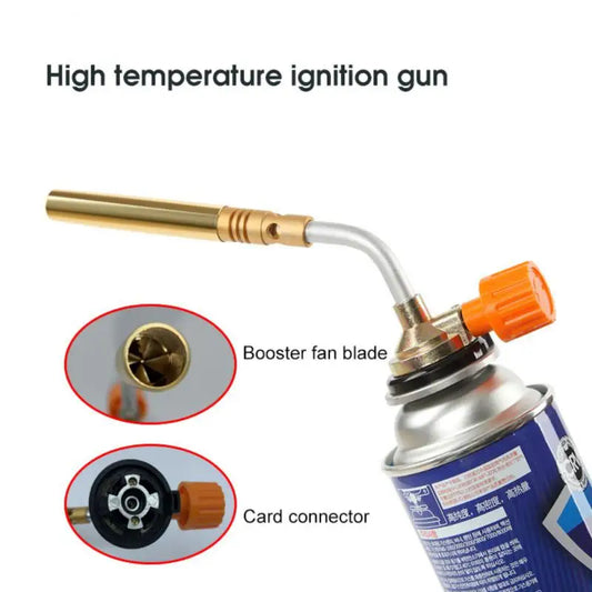 Portable Butane Welding Gas Flame Gun - Brazing Flamethrower for Soldering, Heat Gun for Outdoor Camping BBQ Equipment