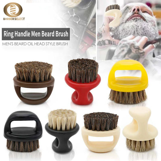 Pro Hairdresser Dust Brush - Anti-Static Boar Bristle Beard Comb, Salon Hair Sweep and Men's Mustache Brush