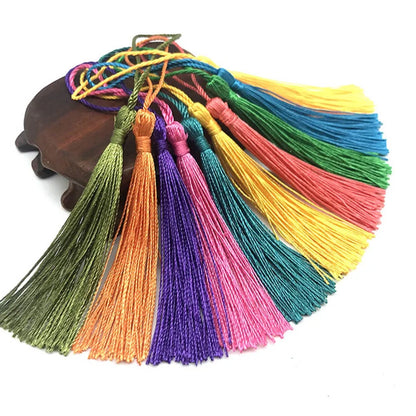 35Pcs Color Mixture Bookmark Tassels - 13cm Mini Tassels with Loops for DIY Crafts and Jewelry Making Accessories