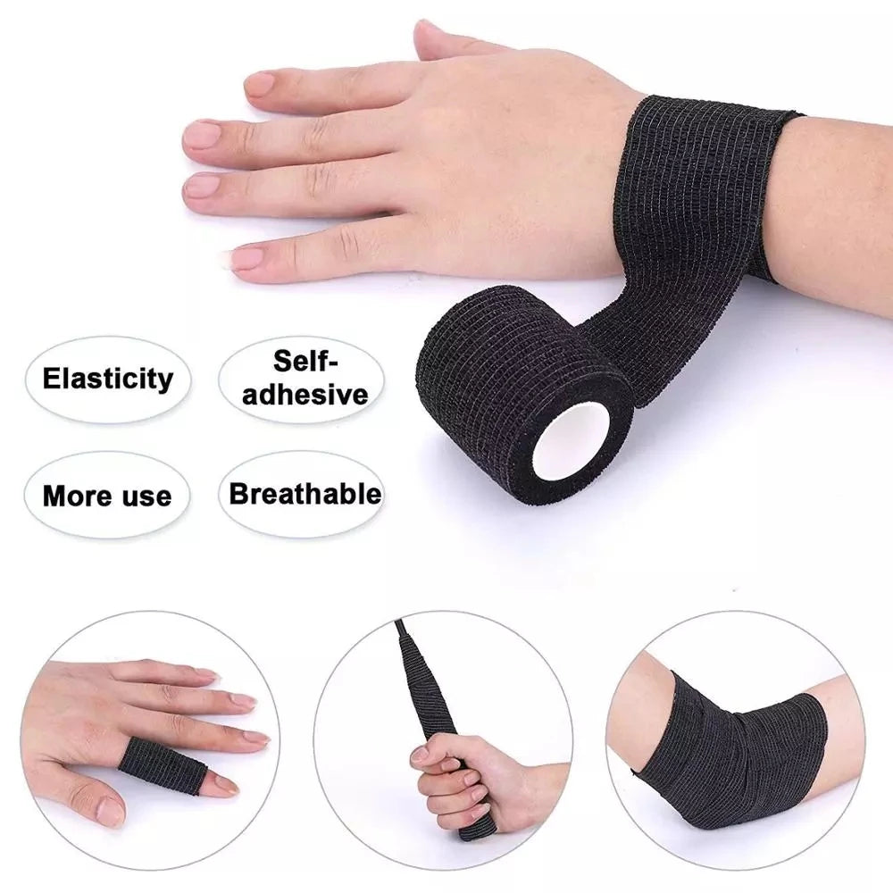 Protect Your Tattoo Investment: 5/10/15/20 Black Tattoo Grip Bandage Cover Wraps - Waterproof Self-Adhesive Tapes for Finger Protection - Essential Tattoo Accessories