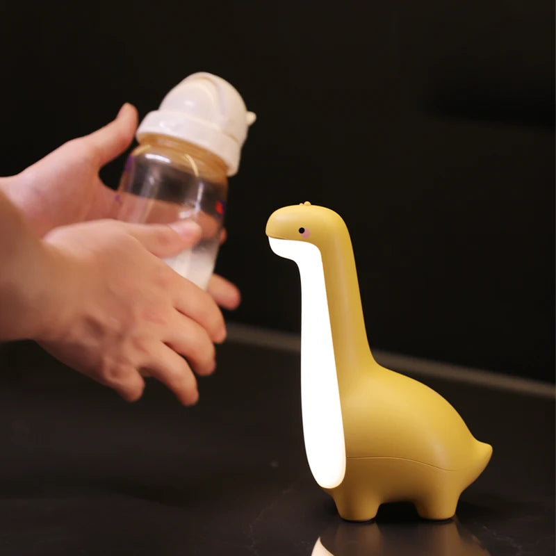 Cute Dinosaur Night Light - Eye Protection Bedside Lamp with USB Charging, Timing Feature, Perfect Room Decoration and Children's Gift