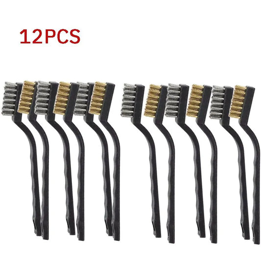 Industrial Toothbrush Set - Mini Copper Steel Wire Brush for Hard Cleaning, Stainless Steel Wire Brush, Dirt Removal Tool