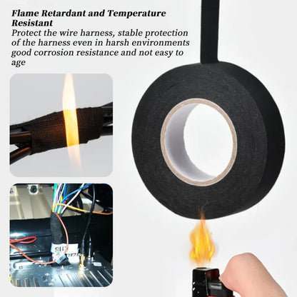 Electrical Insulating Tape - Heat Resistant, Waterproof Harness Tape for Car Cable Wiring Loom Protection, Available in 9/15/50mm