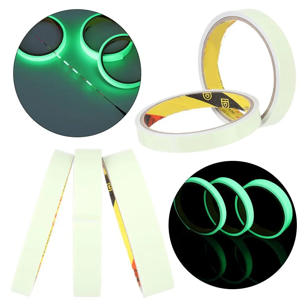 3m Self-Adhesive Green Luminous Tape: Glow in the Dark Stickers for Stage Decoration, Fluorescent Warning, Fishing Tools