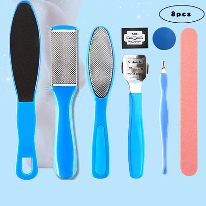 8-Piece Foot Exfoliating Set: Octopus Fish Eye Exfoliating Heel Sharpener - Cracked Heel Removal Files for Heel Sole