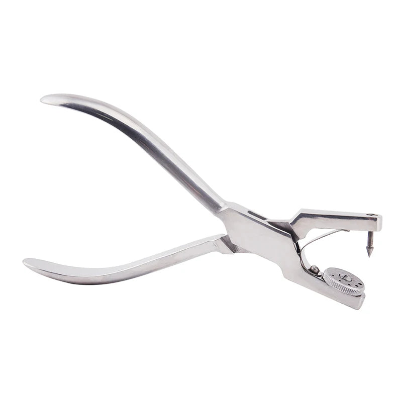 Dentistry Dam Hole Puncher Set - Pliers with Leather Bag for Dentist, Orthodontic Rubber Dam Clip Perforator Dental Tools