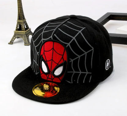 Anime Spiderman Cartoon Baseball Cap for Kids - Adjustable Snapback Hip Hop Hat for Toddlers and Children, Perfect for Spring and Summer