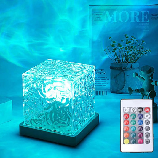 Ocean Wave Projector Light – 16 Colors Aurora Glow Lamp, Underwater Projector for Home, Office, Bar, Restaurant Night Light