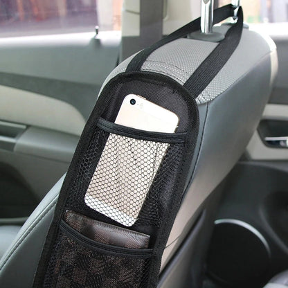 Car Seat Organizer | Multi-Pocket Hanging Bag | Side Storage with Drink Holder and Phone Holder