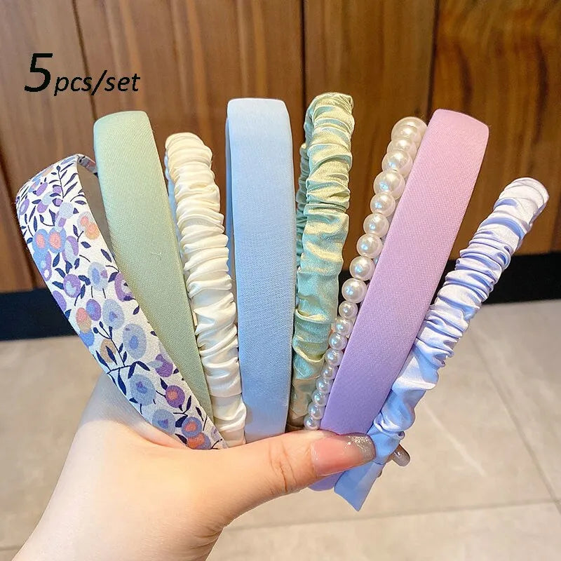 Fashion Women Cloth Hair Bands Set: Headdress Headband Hair Hoop Girls Hairband Female Hair Accessories Headwear