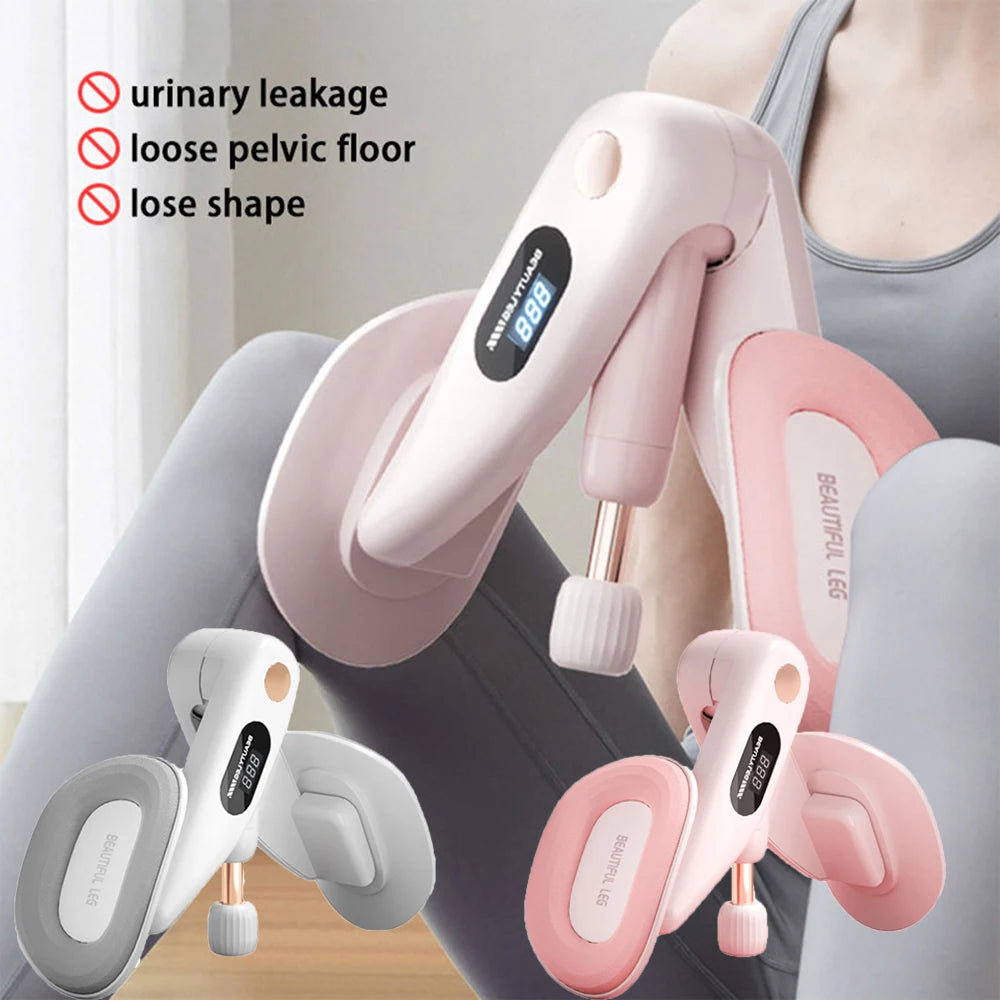 Thigh Master Pelvic Floor Trainer – Adjustable Resistance with Counter, Kegel Exercises Device for Women, Home Gym Muscle Trainer