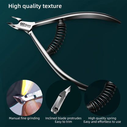 Stainless Steel Cuticle Clippers - Nail Care and Pedicure Tools for Precision Cuticle Removal