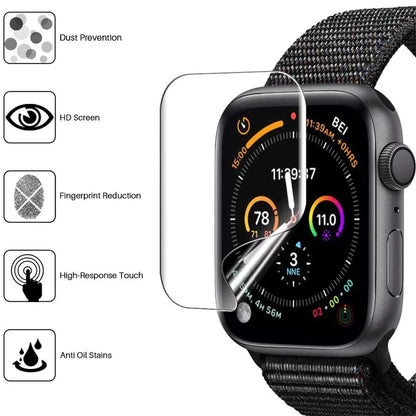 5pcs Full Protective Screen Protector Film for Apple Watch Series 8 to 3 - Compatible with Various Sizes