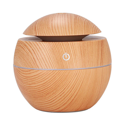 Ultrasonic Wood Aroma Diffuser Humidifier - Electric Air Humidifier with Essential Oil Aromatherapy for Bedroom Cool Mist Maker