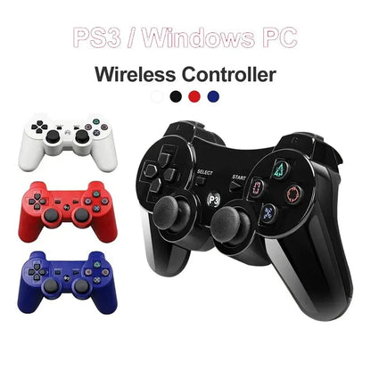 Wireless Bluetooth Controller for Sony PS3 Super Slim and PC - 6-Axis Gyro Gamepad with Dual Vibration for PlayStation 3