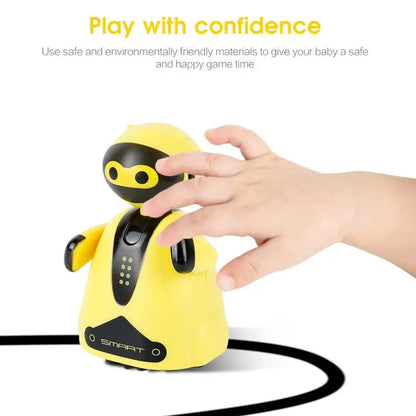 Inductive Robot Penguin Toy - Electric Line-Following Car that Traces Any Drawn Path, Educational Gift for Kids