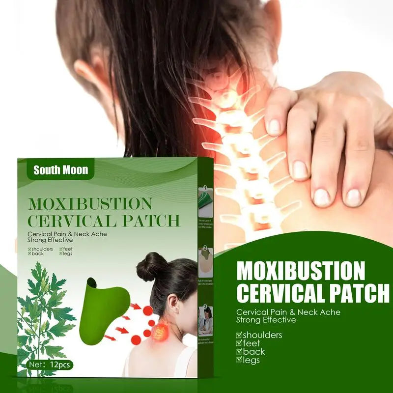 Neck Moxibustion Patch | Mugwort Heat Patches for Neck, Shoulder, Back, Waist, and Hand