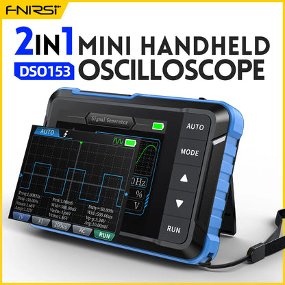 FNIRSI DSO153 Digital Oscilloscope & Signal Generator 2-in-1 | 1MHz Bandwidth, 5MSa/s Sampling Rate - Portable Electronics Repair Tool