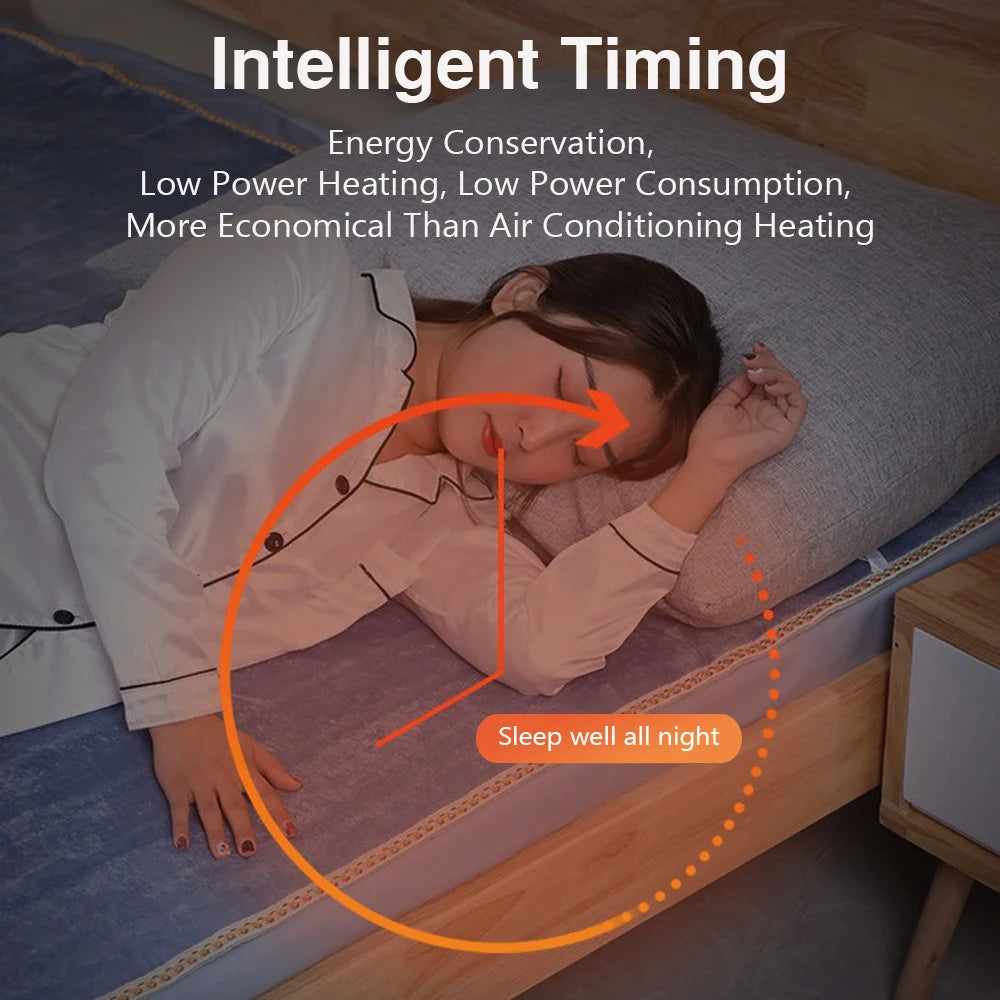 220V Electric Heating Blanket - Intelligent Thermostat Control, Thick Security Warmth, Body-Warming Electric Mattress