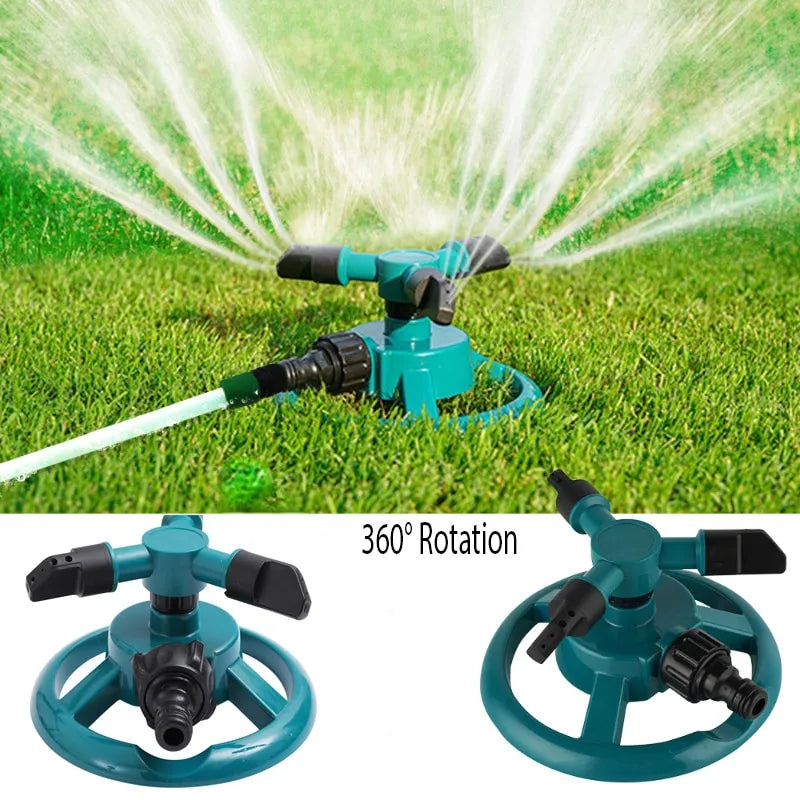 360 Degree Automatic Rotating Sprinkler Nozzle - Garden Lawn Water Spray for Automatic Watering & Irrigation Supplies