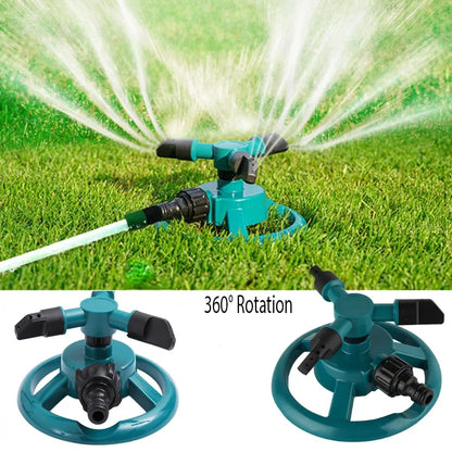 360 Degree Automatic Rotating Sprinkler Nozzle - Garden Lawn Water Spray for Automatic Watering & Irrigation Supplies