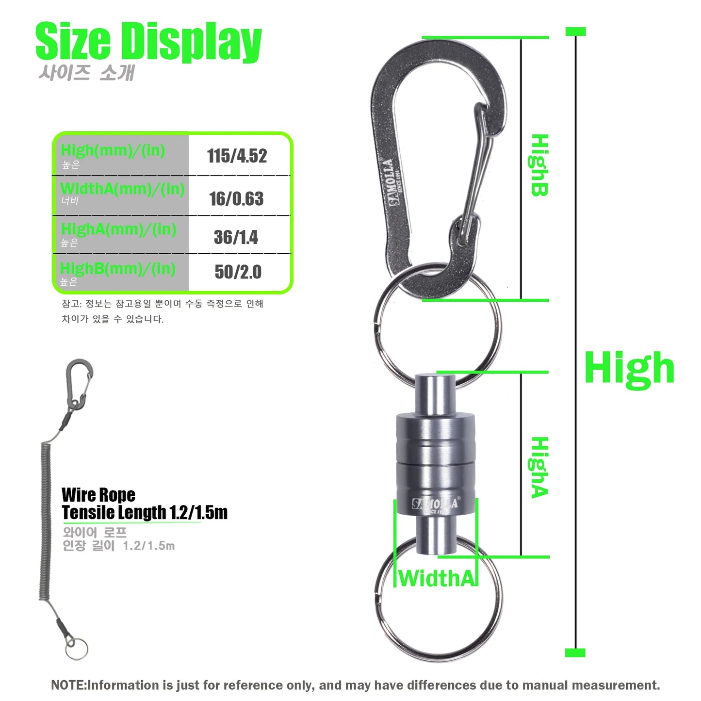 Magnetic Net Release Holder with Coiled Lanyard - Fly Fishing Tool with Strong Magnet & Carabiner Fast Buckle - Anti-Drop Rope Accessories