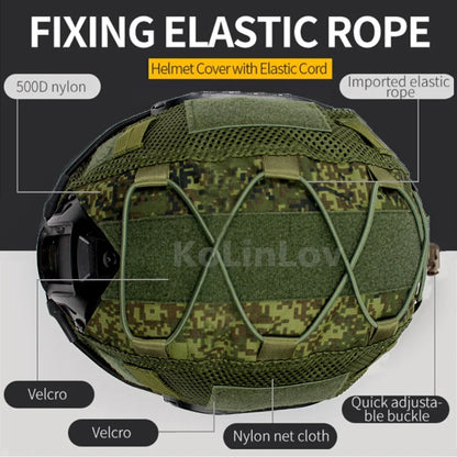 Tactical Helmet Cover for Fast MH PJ BJ OPS-Core - Multicam Airsoft Paintball Military Helmet Cover with Elastic Cord