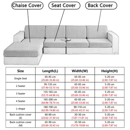 Splash-Proof Jacquard Sofa Cover – High Elasticity and Anti-Dirt Cushion | Cat Scratch Resistant Sofa Cover