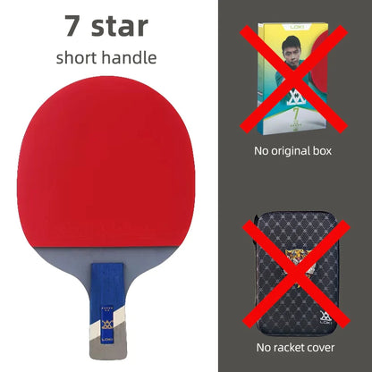 LOKI 9 Star Professional Table Tennis Racket - 5+2 Carbon Ping Pong Paddle with Sticky Rubbers, Ultra Offensive, Available in 6/7/8/9 Star Ratings