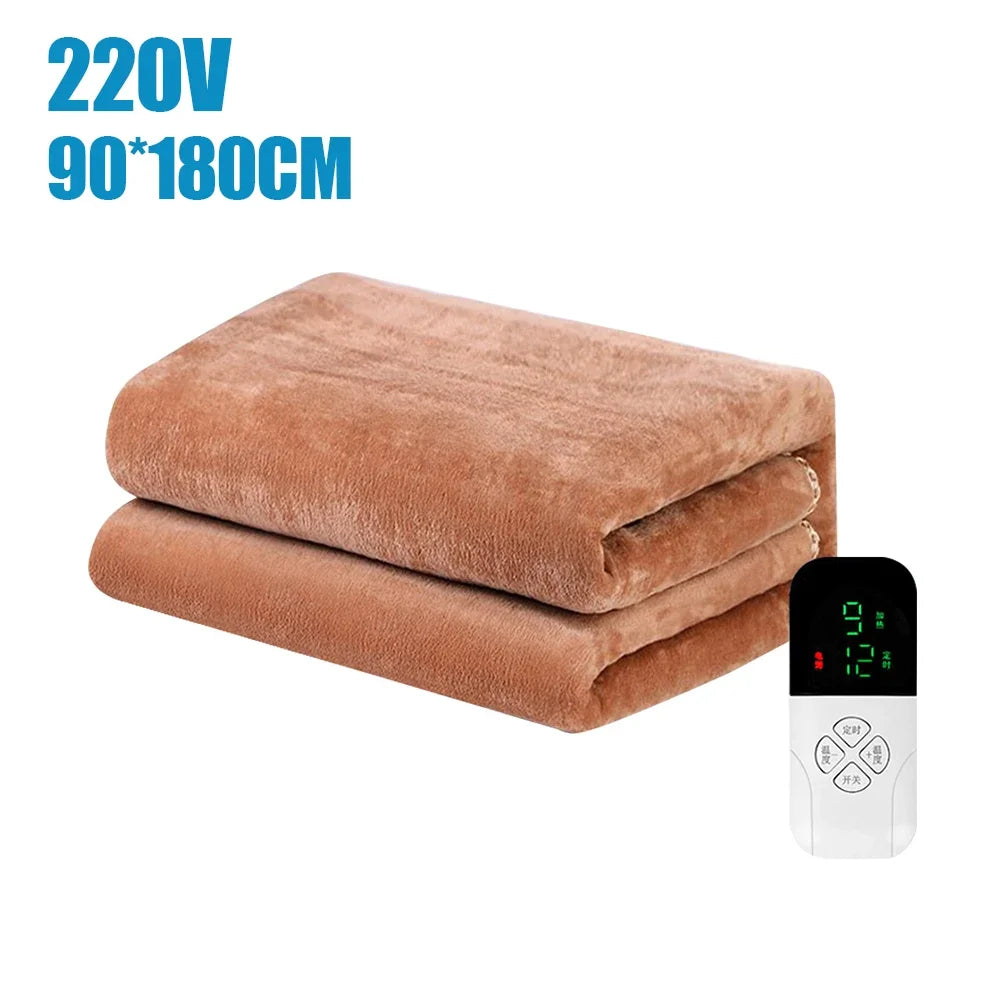 220V Electric Heating Blanket - Intelligent Thermostat Control, Thick Security Warmth, Body-Warming Electric Mattress