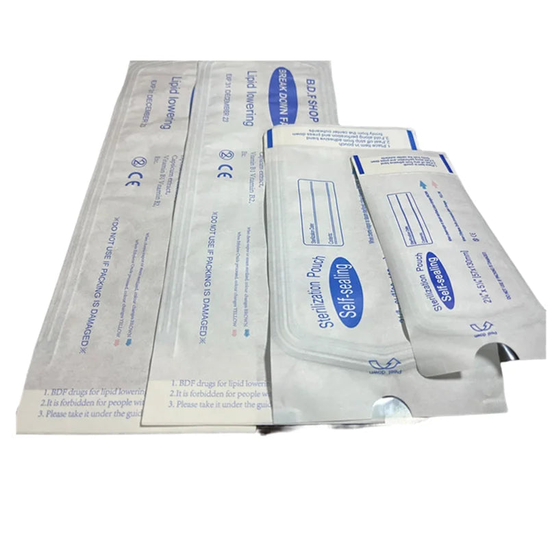 200pcs Manicure Sterilizing Bags: Disposable Nail Tool Sterilization - Medical Grade Paper+CPP/PET Film for Clean and Hygienic Nail Car