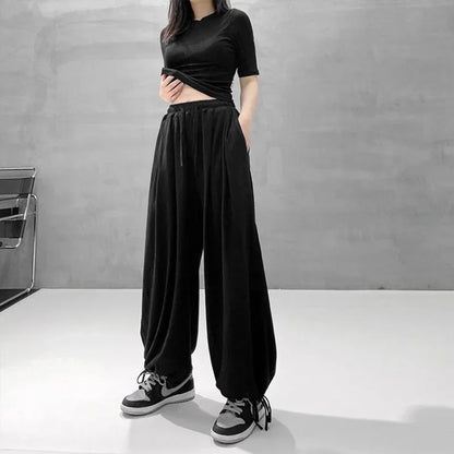 High-Waisted Slimming Harem Pants for Women - Loose-Fit, Wide-Leg Bloomers, Trendy Spring and Autumn Fashion