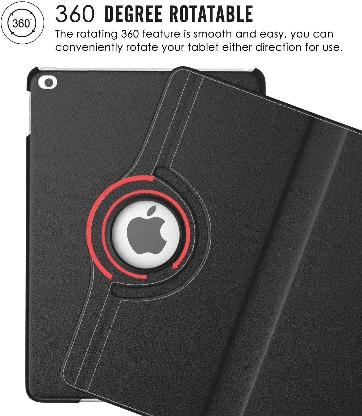 360° Rotating Case for iPad: Compatible with iPad 10.2 7th/8th/9th Gen, 10.9 Air 4, Mini 2/3/4 - Protective Cover for iPad Pro 9.7/10.5/12.9/11, 2017 Models