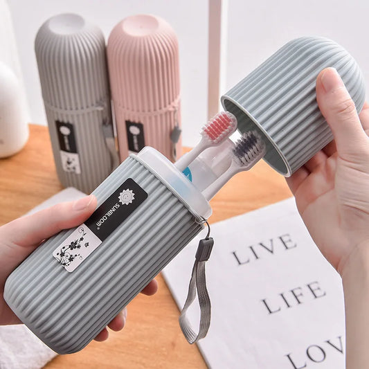 Portable Toothbrush and Toothpaste Holder Case - Travel, Camping, Outdoor, Hotel and Bathroom Use