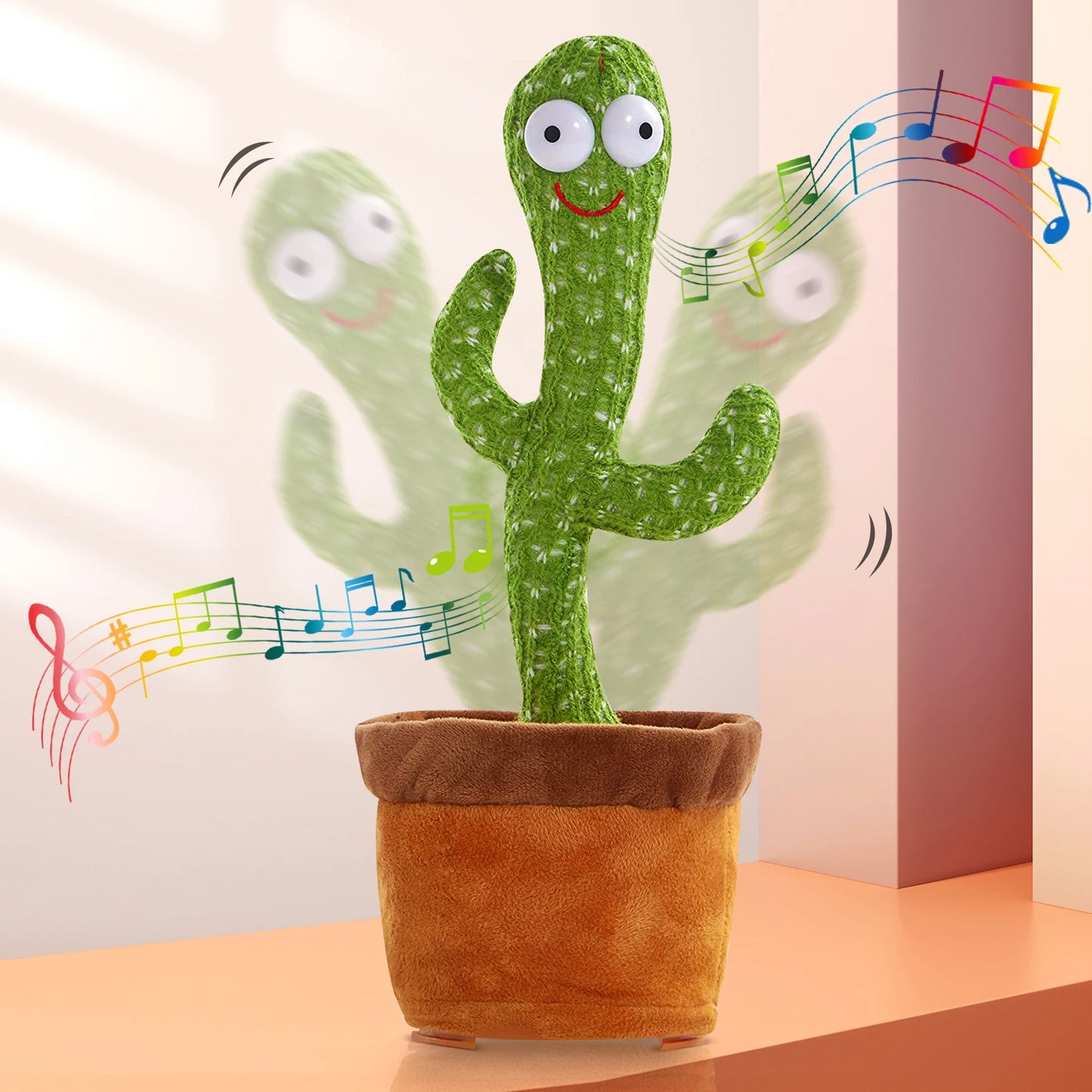 Dancing Cactus Repeat Talking Toy: Interactive Plush with Singing & Recording Features