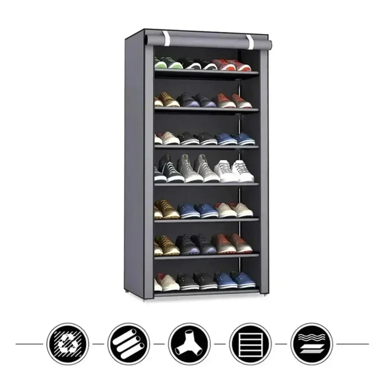 Dustproof Multilayer Shoe Storage Rack - Nonwoven Organizer Cabinet for Home, Hallway, and Space-Saving Shelves