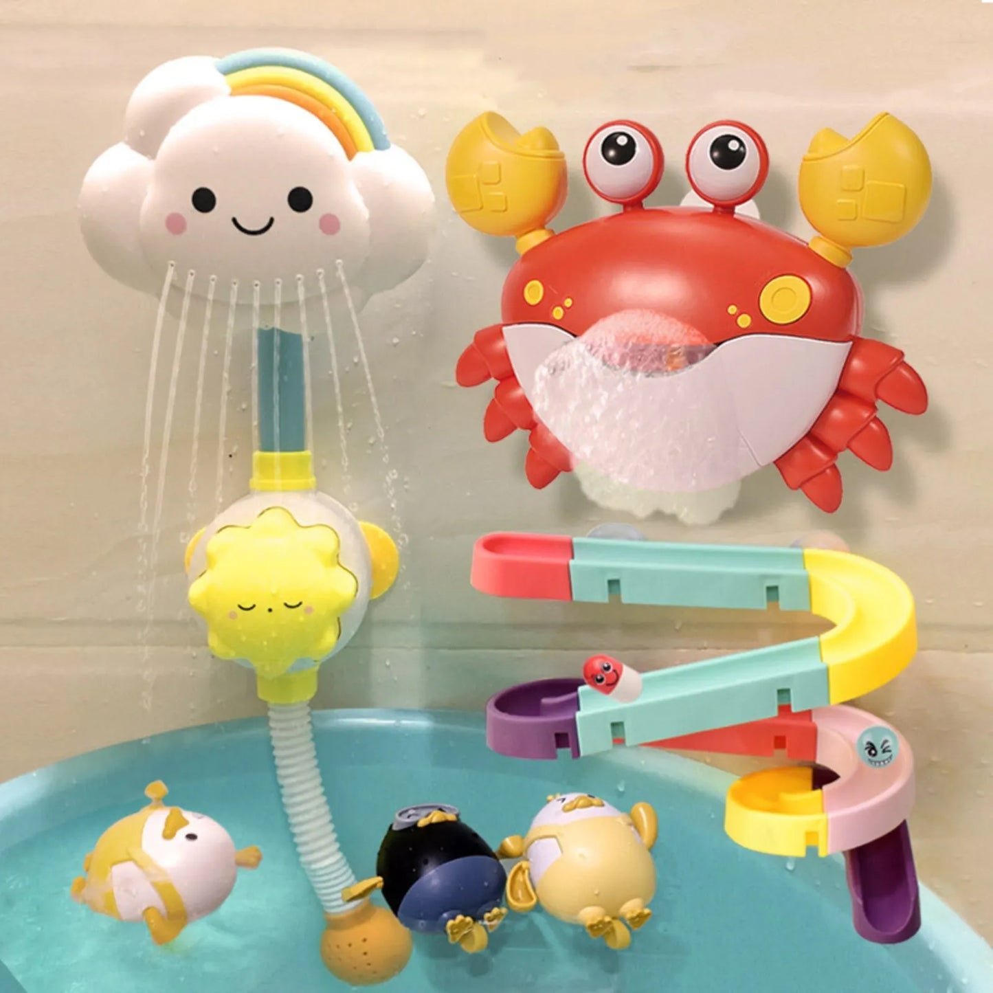 Cute Swimming Water Spraying Clouds Flowers Shower Bath Toy for Kids - Baby Bath Toys for Swimming Pool Water Playing