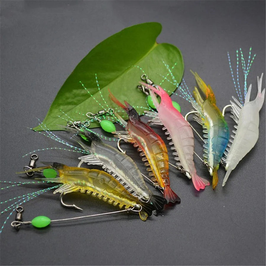 Shrimp Lures Fishing Bait: 3pcs/7pcs Artificial Isca Ascesorios Pesca - Realistic Fishing Lures