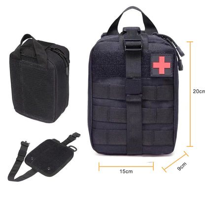 Tactical Military First Aid Kit - Molle Survival Set with Tourniquet, Nursing Holder, Medical Gear Scissors Bag - Outdoor Equipment Essential